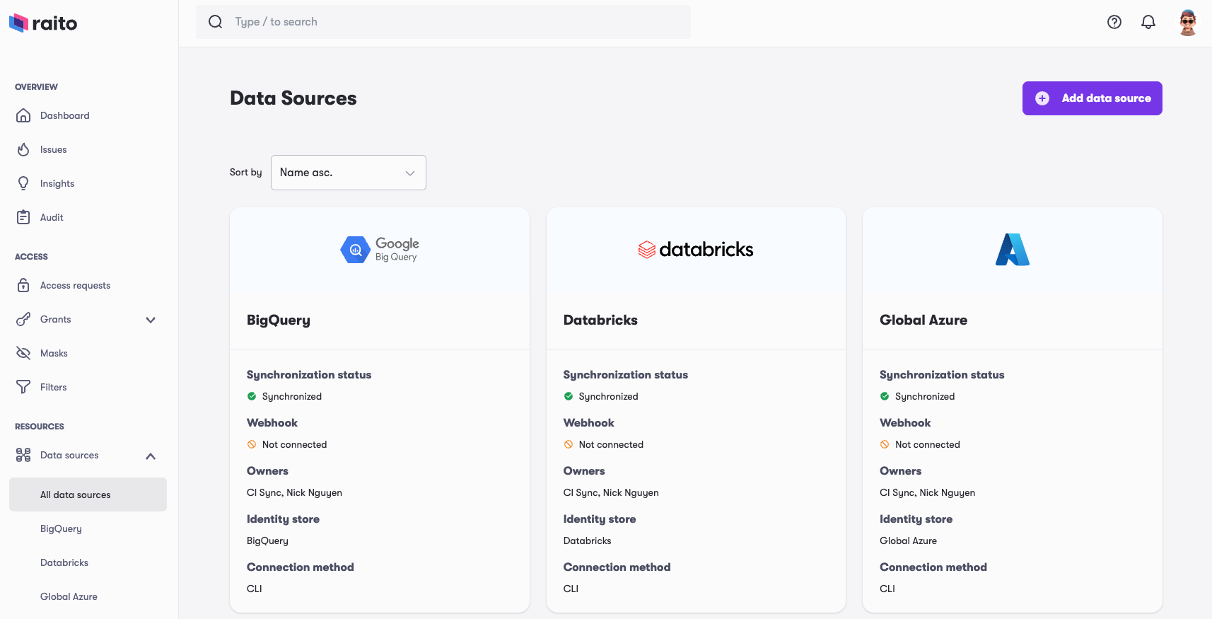 Data Source overview